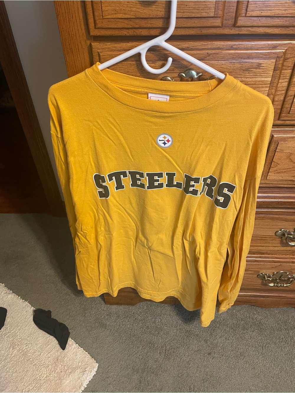 NFL Pittsburgh Steelers Yellow and Black Crewneck Tee